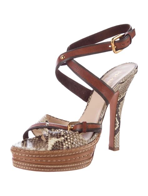 prada vintage snakeskin platforms